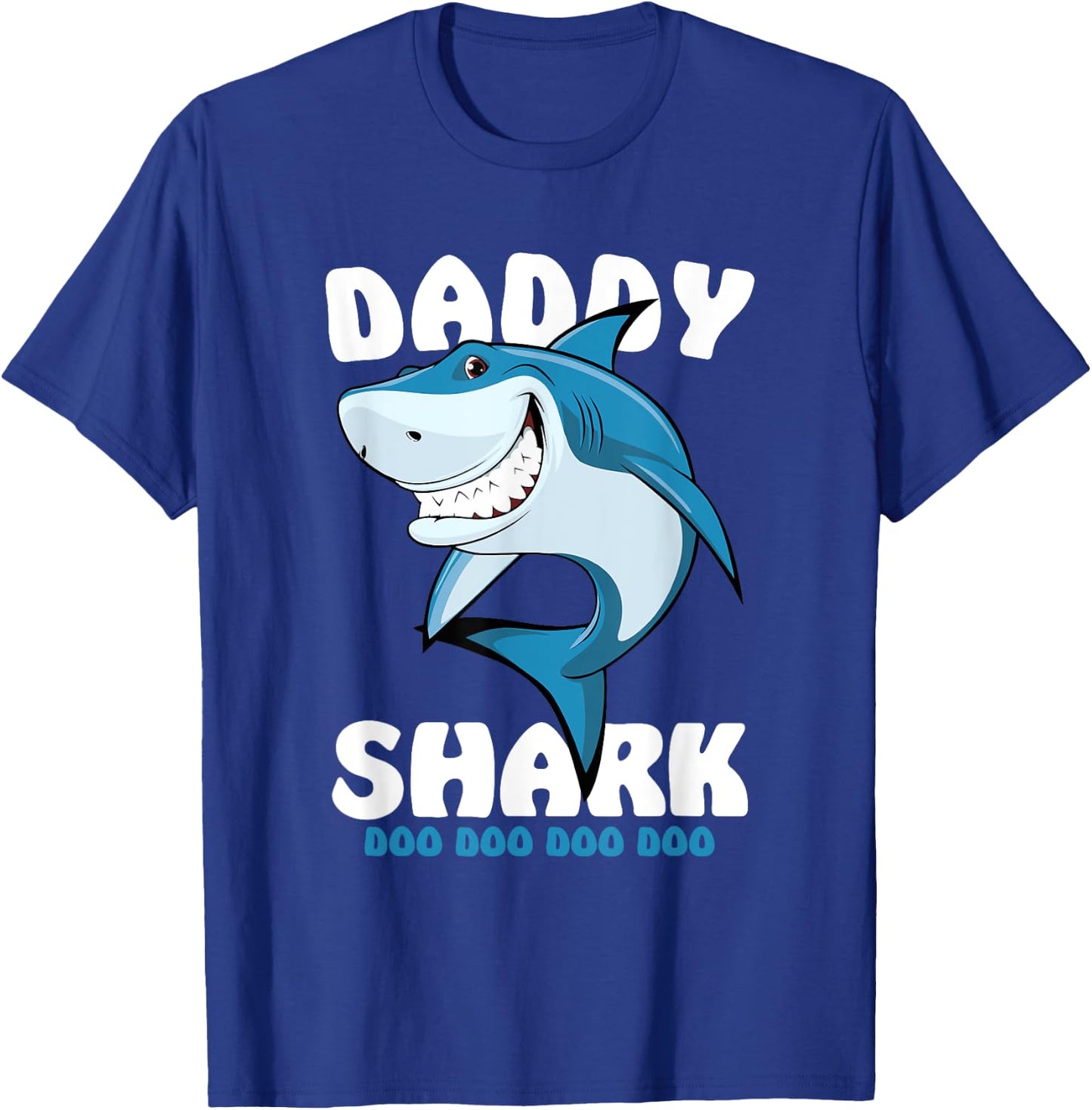 Daddy Shark shirt Funny Fathers Day Gift Kids dad T-Shirt - T-Shirt | Royal