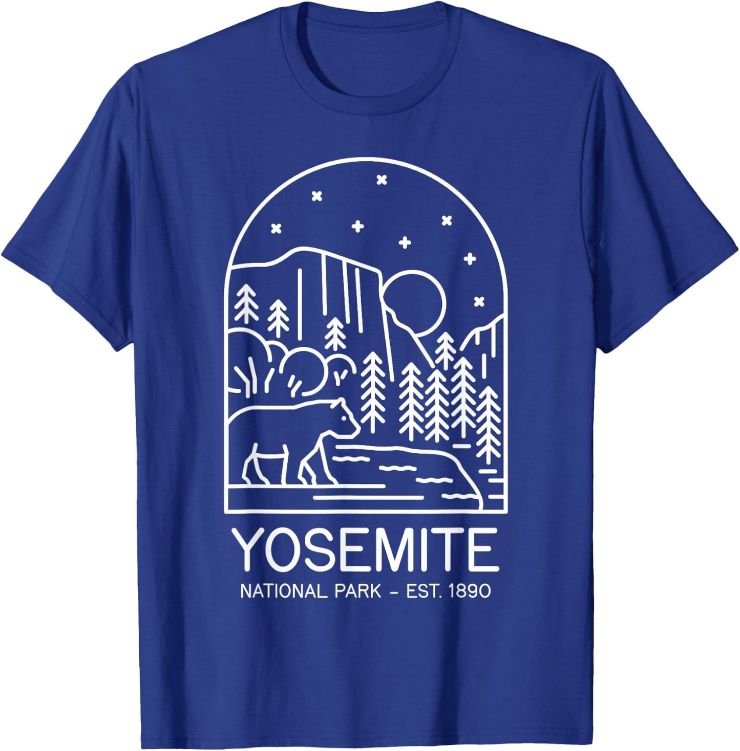 Yosemite National Park 1890 California Mariposa Sierra T-Shirt - T-Shirt | Royal