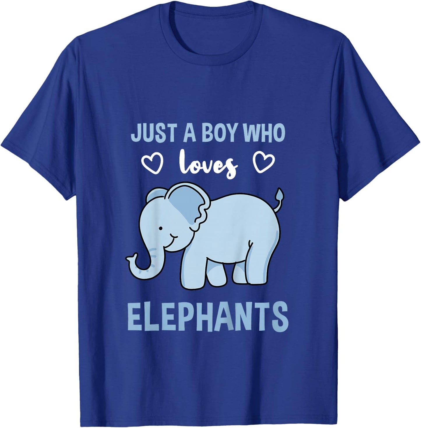 Kids Just A Boy Who Loves Elephants Elephant Lover Gift T-Shirt - T-Shirt | Royal