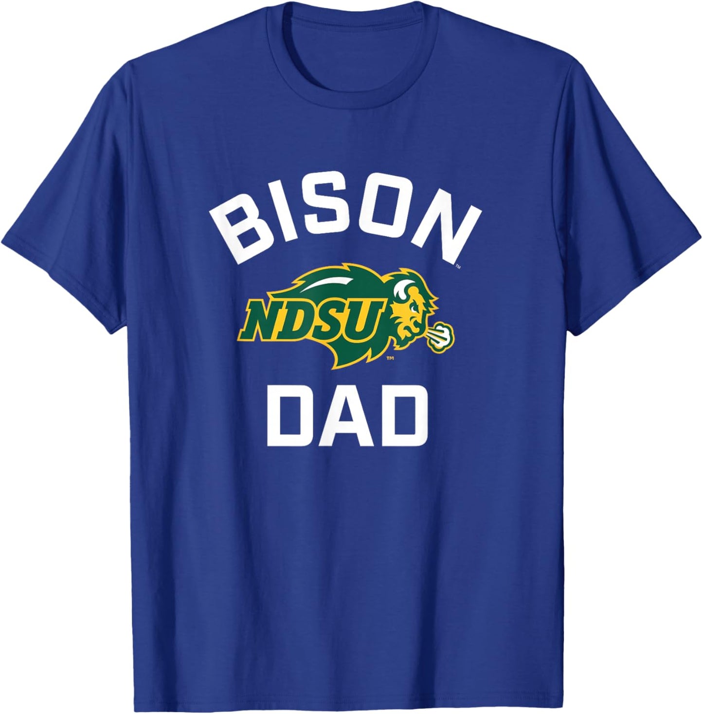 North Dakota State University NDSU Bison Arched Dad T-Shirt - T-Shirt | Royal