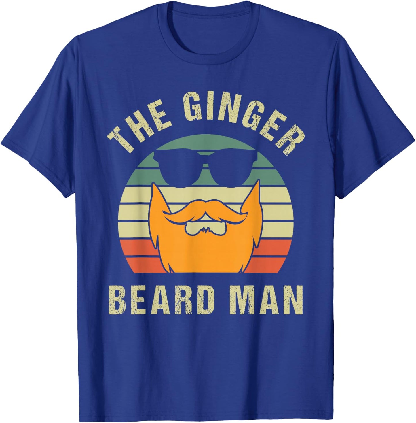 The Ginger Beard Man Retro Vintage T-Shirt - T-Shirt | Royal