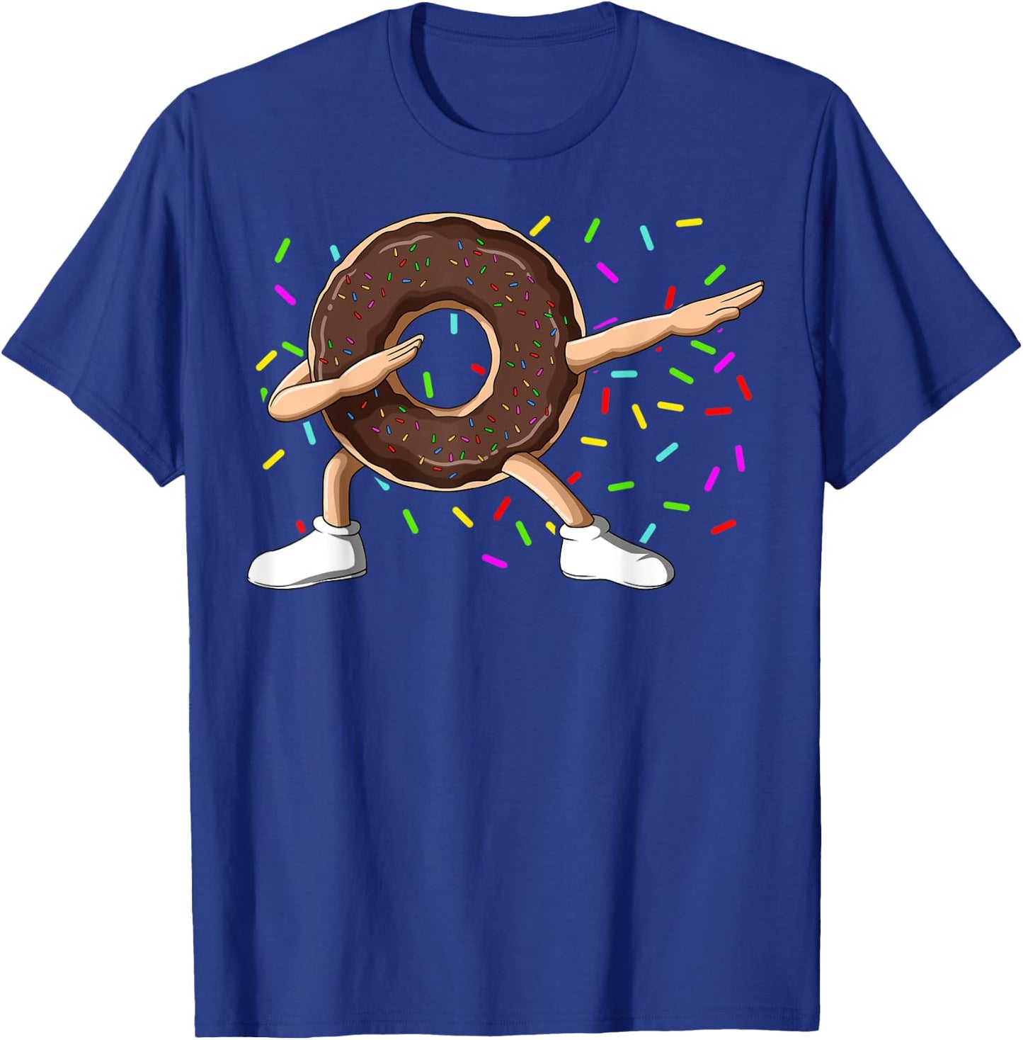 Dabbing Donut With Sprinkles Dabbing Chocolate Donut Dab T-Shirt - T-Shirt | Royal