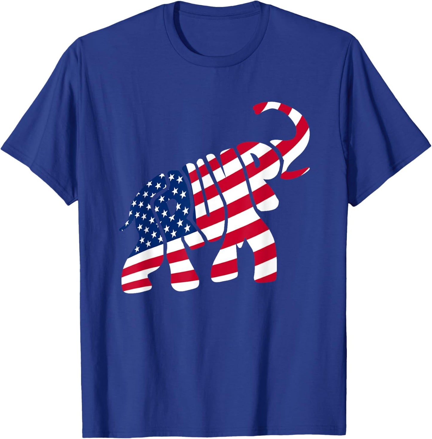 Cute Trump Gift | Proud American Flag Elephant Women T-Shirt - T-Shirt | Royal