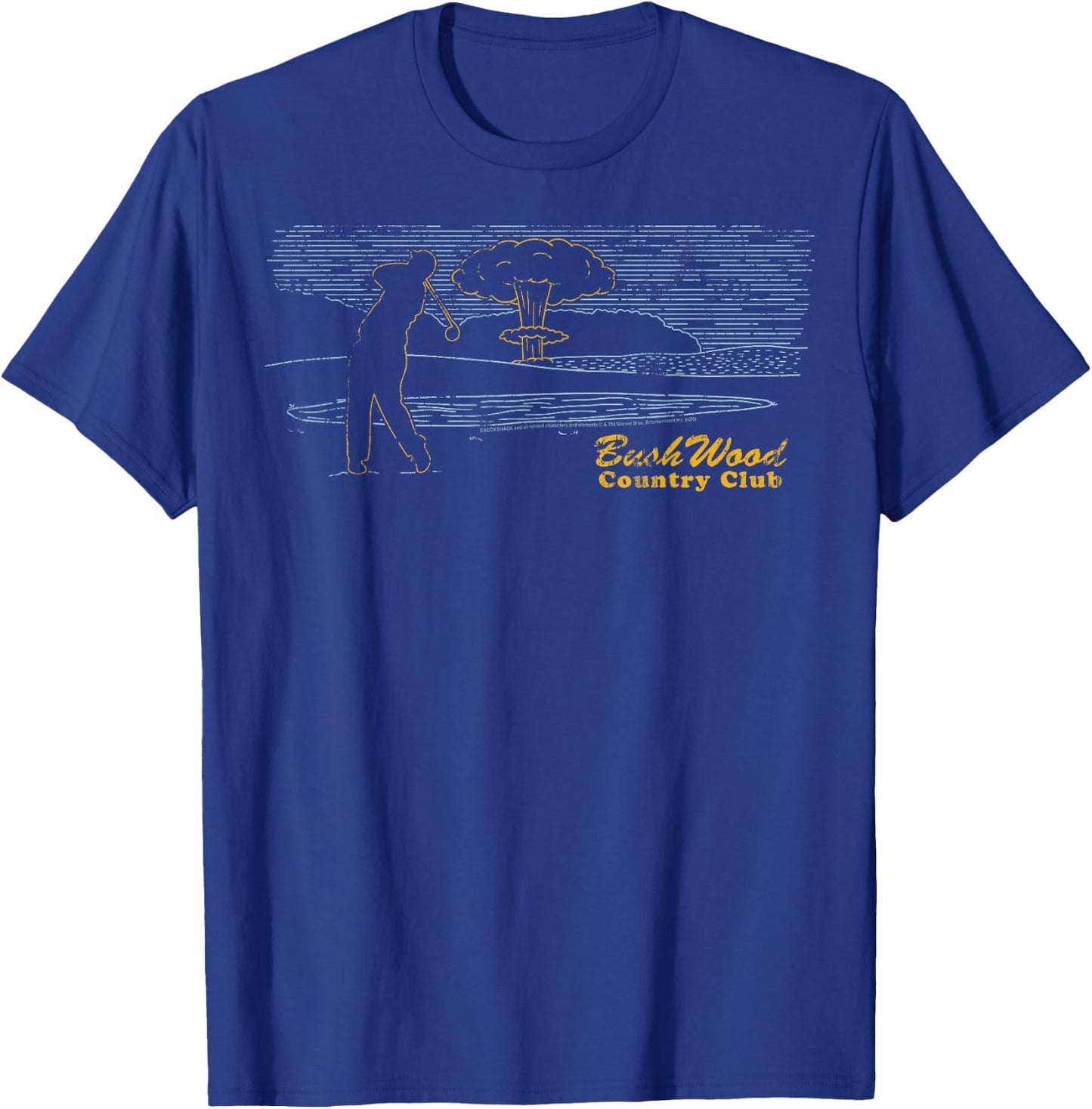 Caddyshack Bushwood Country Club Explosion T-Shirt - T-Shirt | Royal