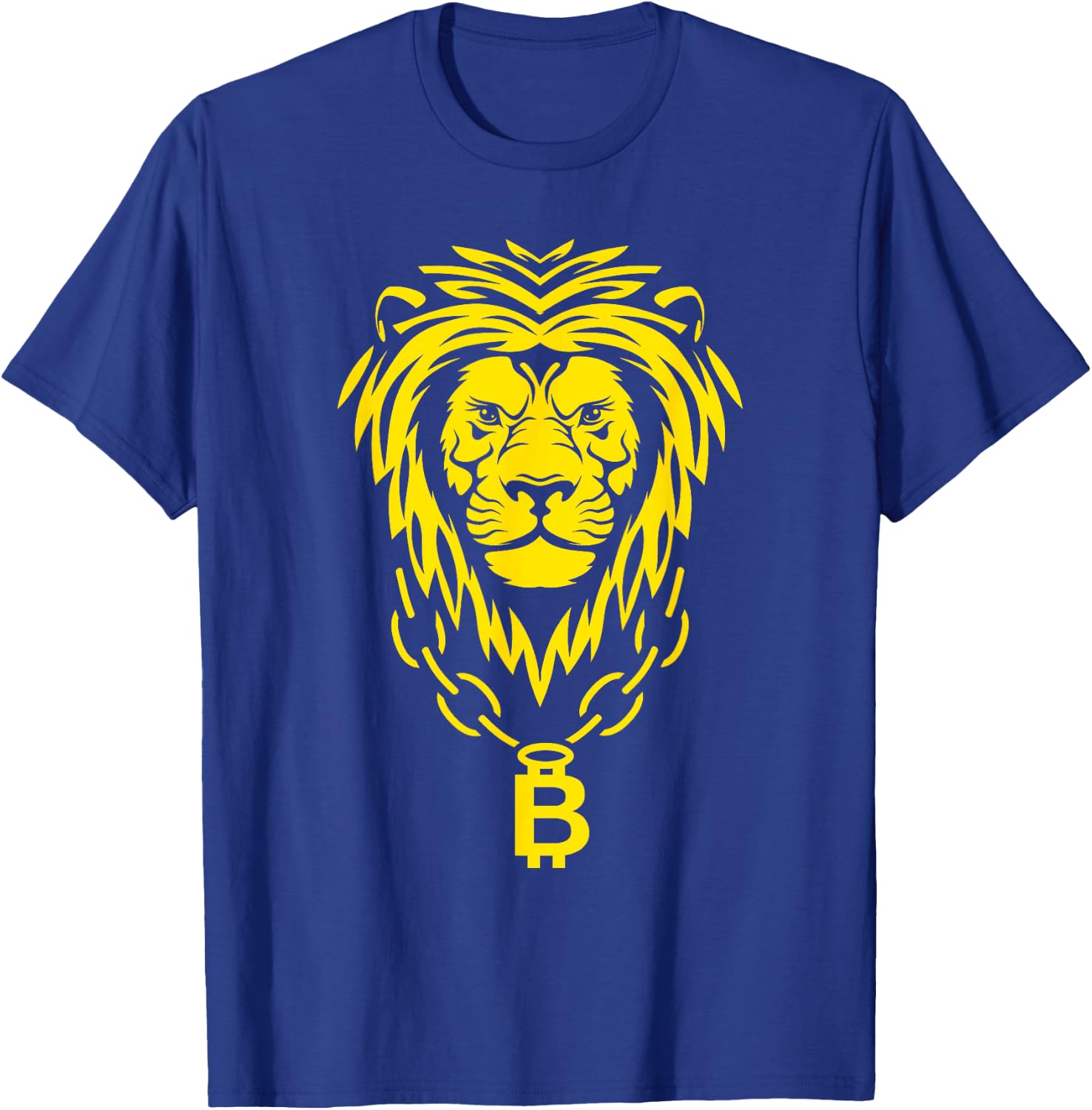 Bitcoin Lion Blockchain Crypto Money Cryptocurrency Wallet T-Shirt - T-Shirt | Royal