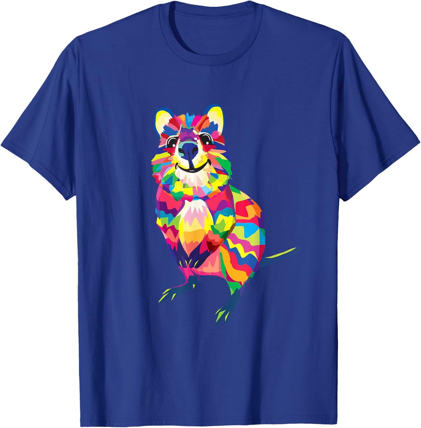 Australian Quokka Marsupial Geometric Happy Animal T-Shirt - T-Shirt | Royal