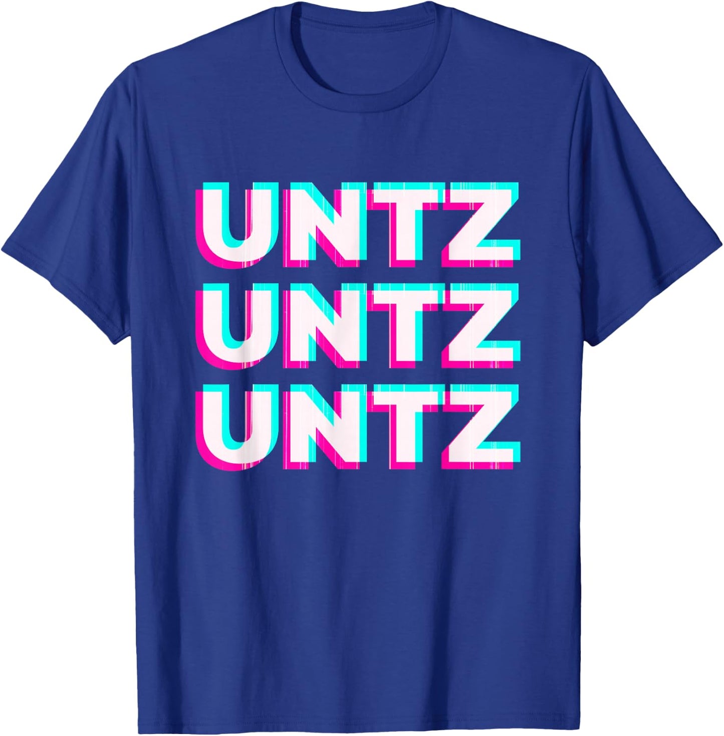 Aesthetic Synthwave Glitch Untz Untz Rave Festival Techno T-Shirt - T-Shirt | Royal