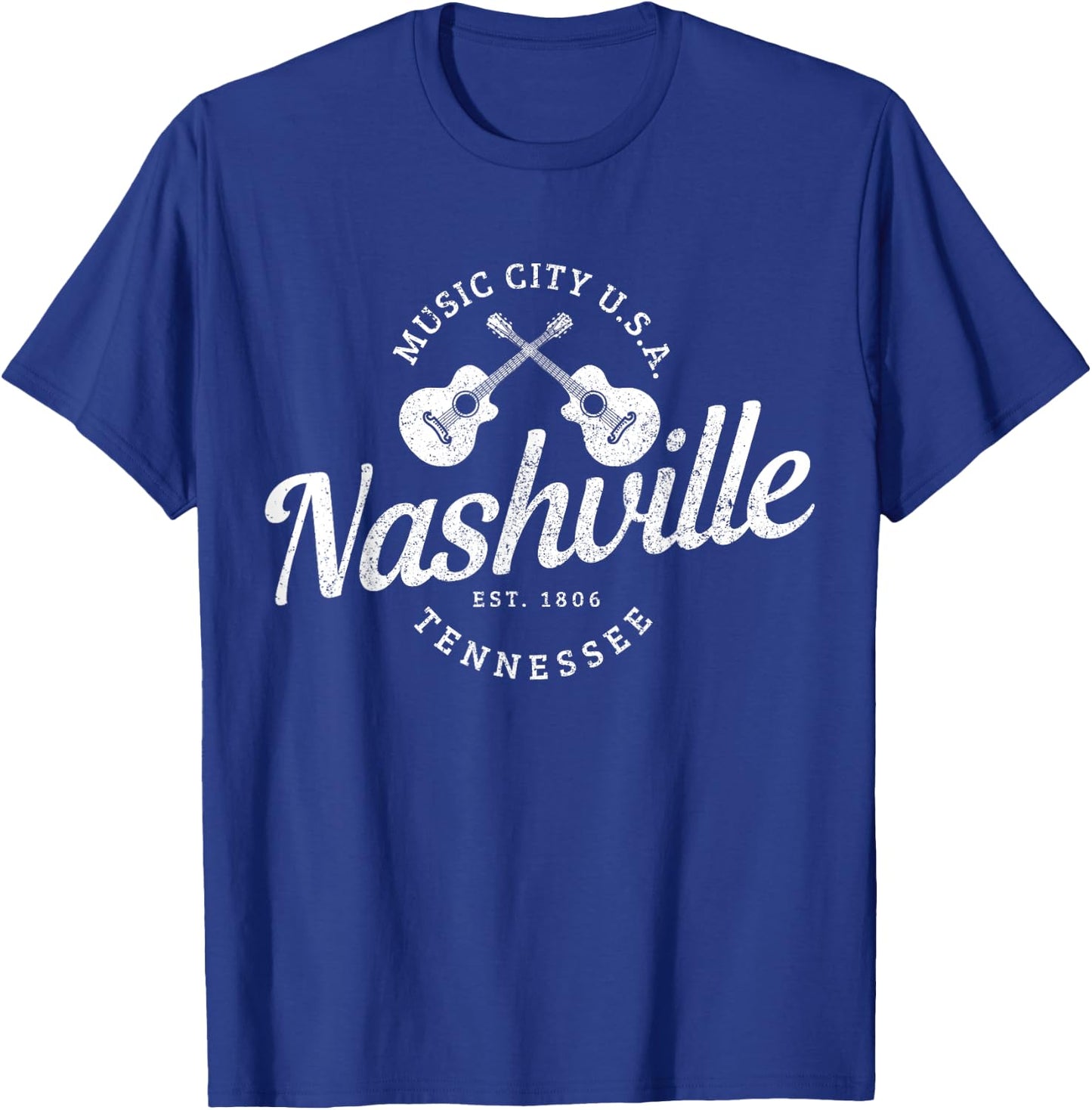 Nashville Tennessee USA Country Music Music City Souvenir T-Shirt - T-Shirt | Royal