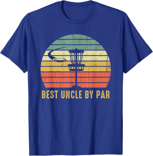 Best Uncle By Par Funny Disc Golf Gift T-Shirt - T-Shirt | Royal