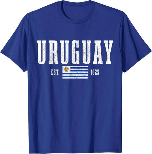 Uruguay Est. 1825 Uruguay Flag Roots Pride T-Shirt - T-Shirt | Royal