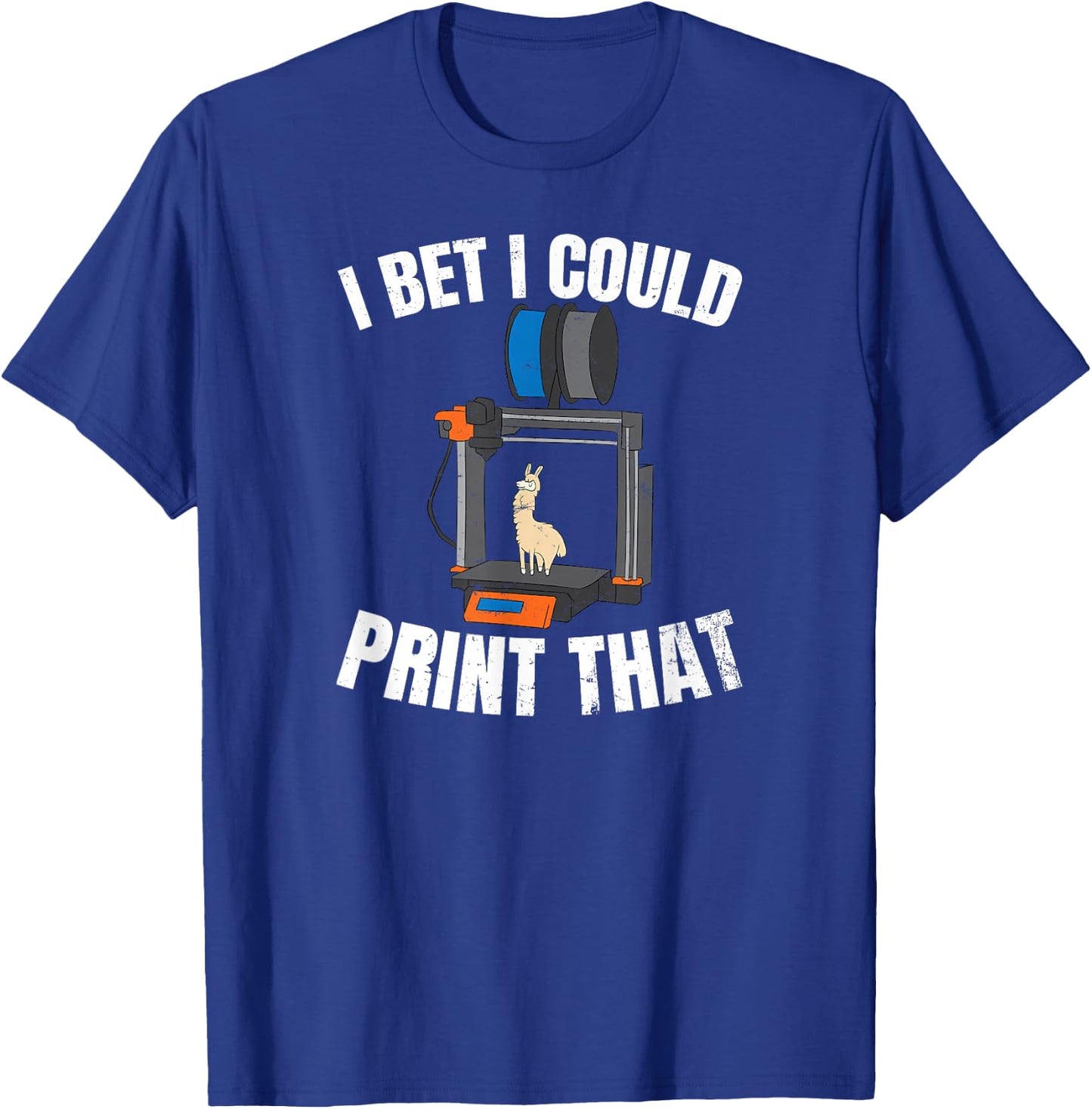 Machinist Gifts 3D Printing Design I Bet I Could Print That Gift -Kids Black Cotton Small T-Shirt - T-Shirt | Royal