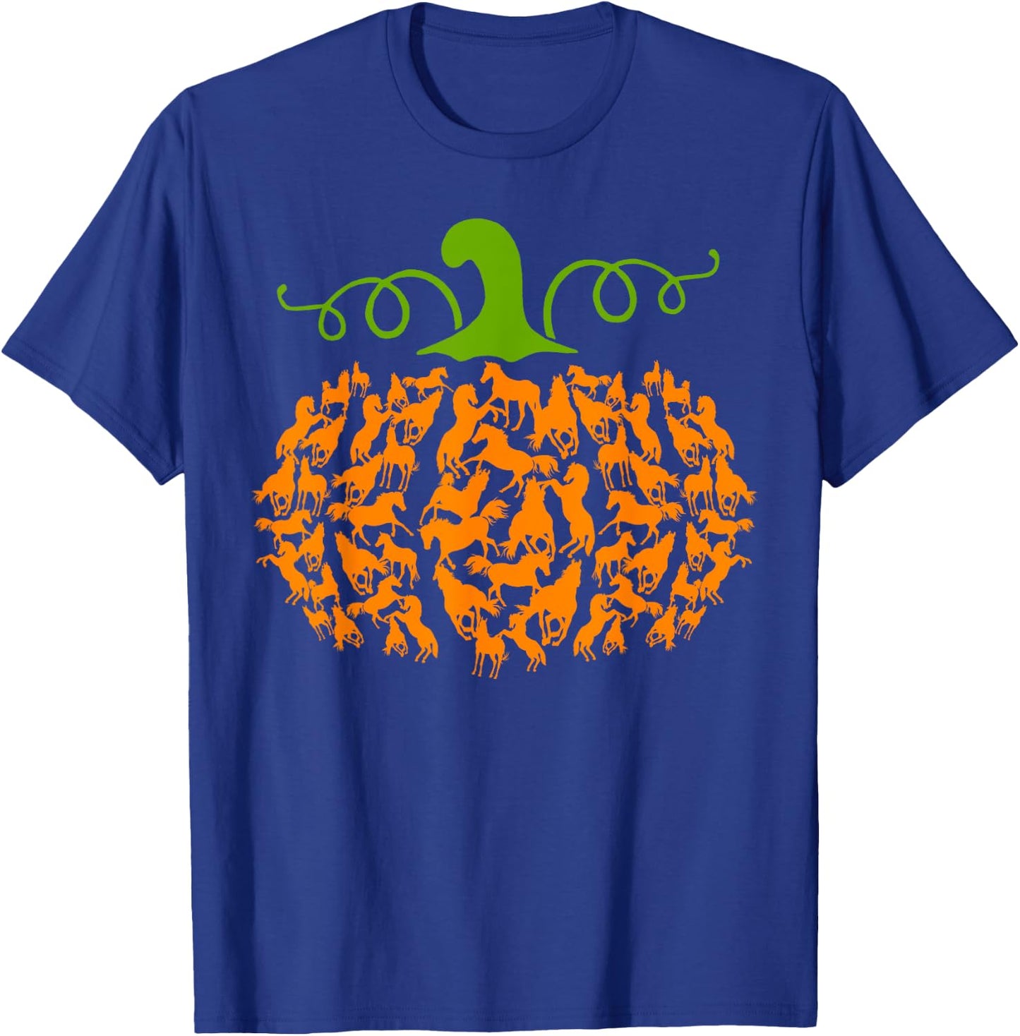 Pumpkin Horse Lover Halloween Costume Girls Women T-Shirt - T-Shirt | Royal