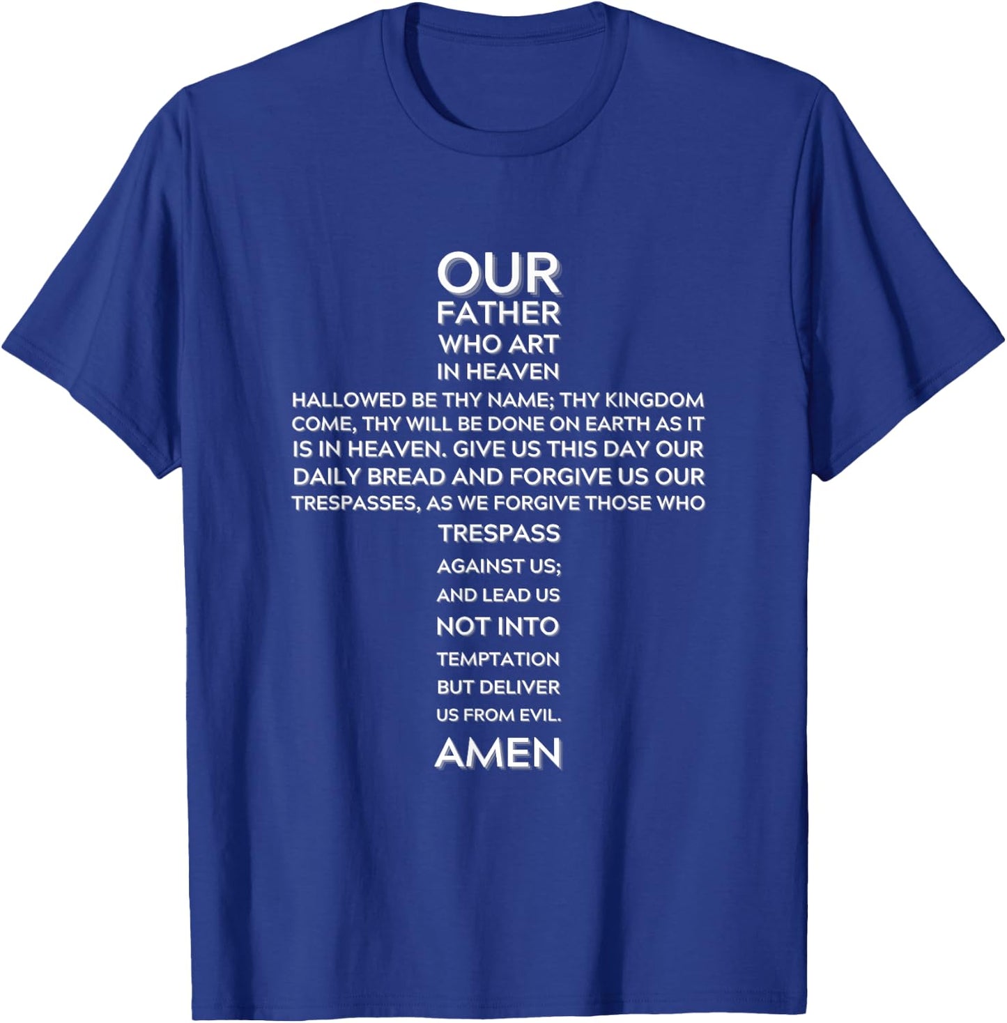 The Lord's Prayer Our Father Cross T-Shirt - T-Shirt | Royal