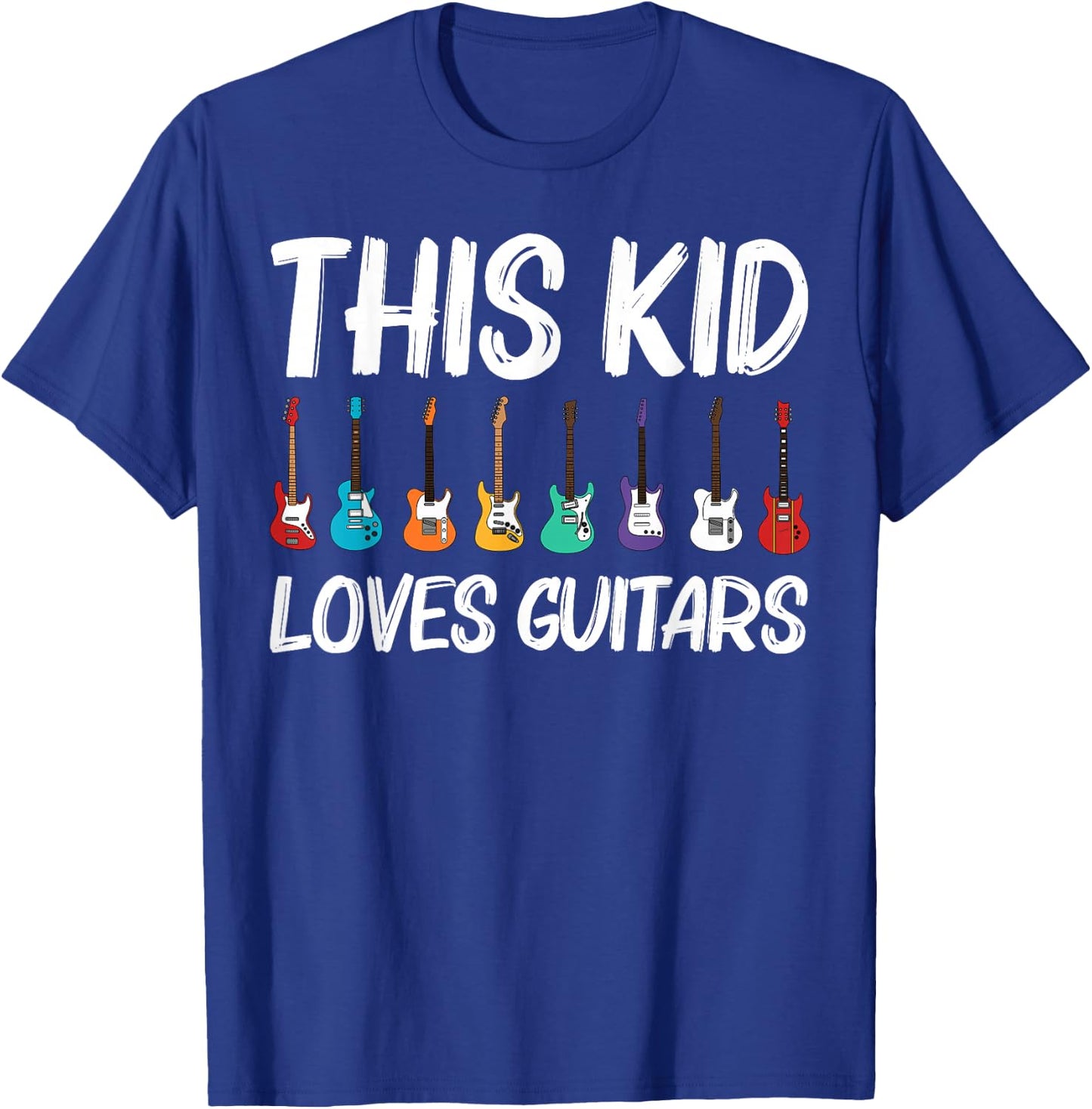 Cool Guitar Gift Kids Boys Acoustic Guitarist Band Music T-Shirt - T-Shirt | Royal