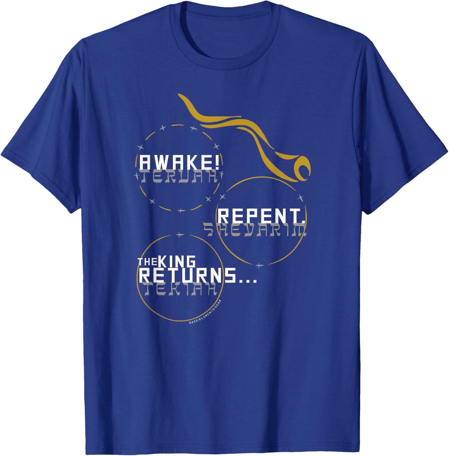 Sound the Shofar Fall Feasts Yom Teruah Day of Trumpets T-Shirt - T-Shirt | Royal