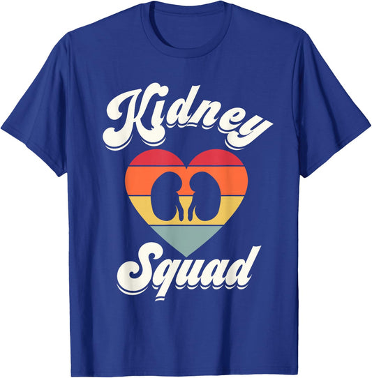 Kidney Team Squad Nephrology Nurse Dialysis Technician Tech T-Shirt - T-Shirt | Royal