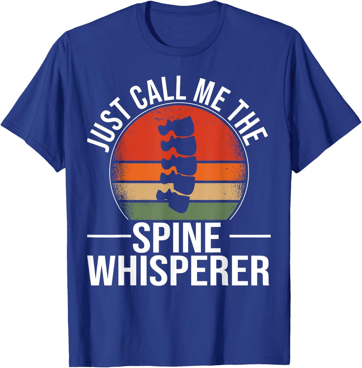 Chiropractor Vintage Muscle Retro Call me Spine Whisperer T-Shirt - T-Shirt | Royal