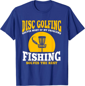 Great Disc Golf And Fishing Gift T-Shirt - T-Shirt | Royal