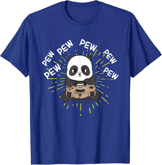 Gaming Panda Shirt | Gaming Panda T-Shirt - T-Shirt | Royal