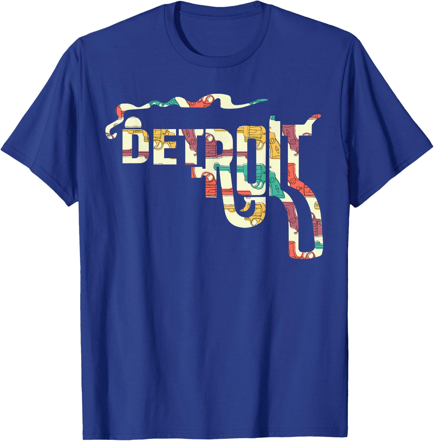 Detroit Philadelphia Smoking Gun T-Shirt - T-Shirt | Royal
