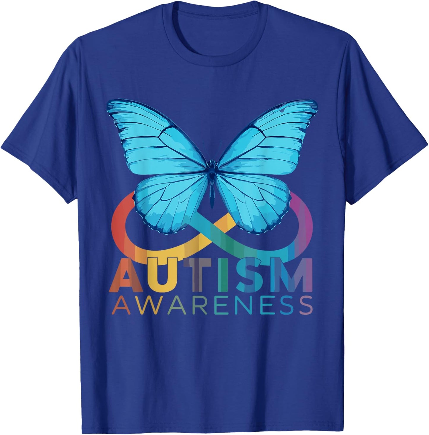 Butterfly Blue For Autism Awareness Month T-Shirt - T-Shirt | Royal