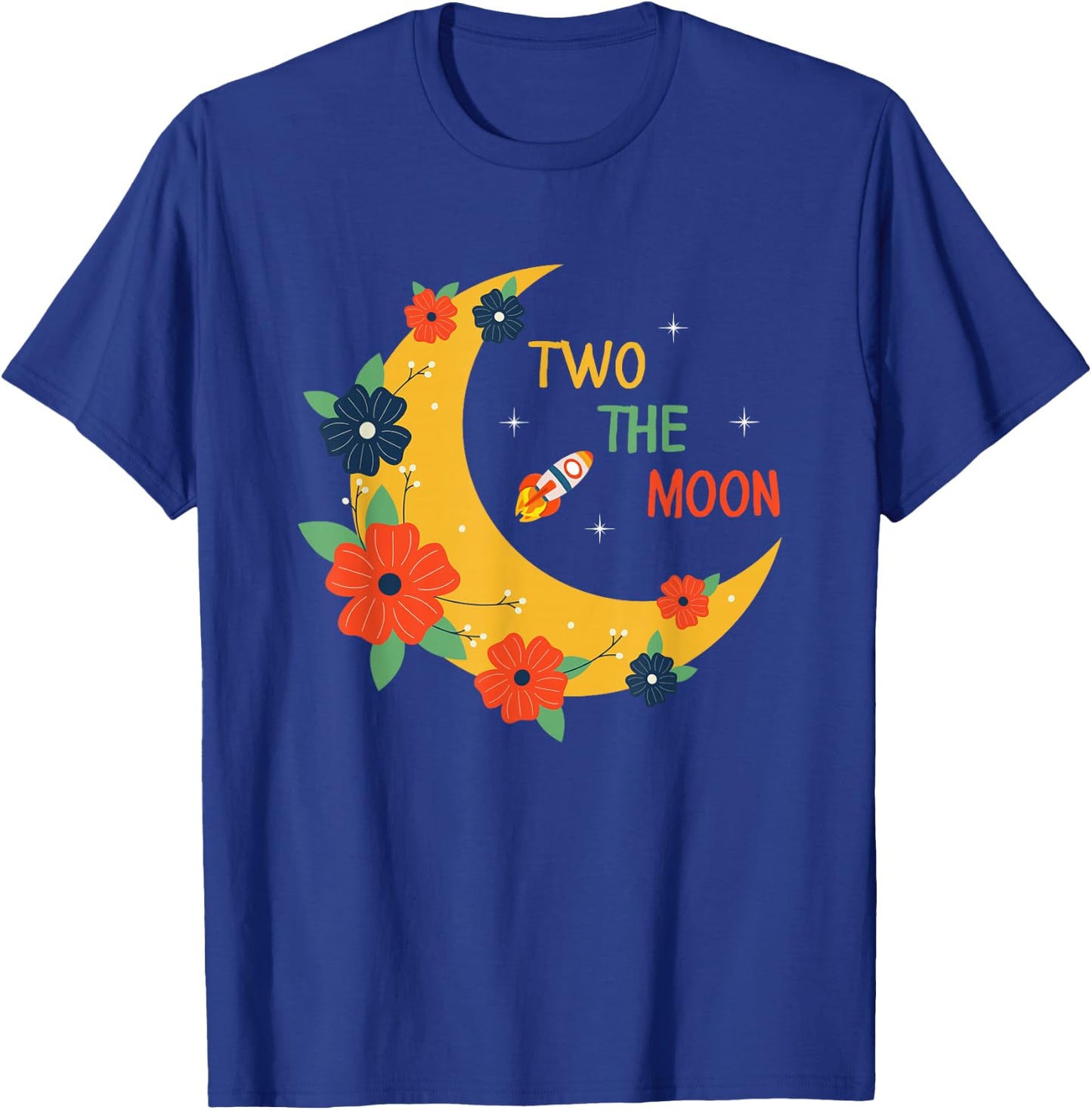 Girl's Two the Moon Shirt - Toddler 2nd Birthday Gift T-Shirt - T-Shirt | Royal