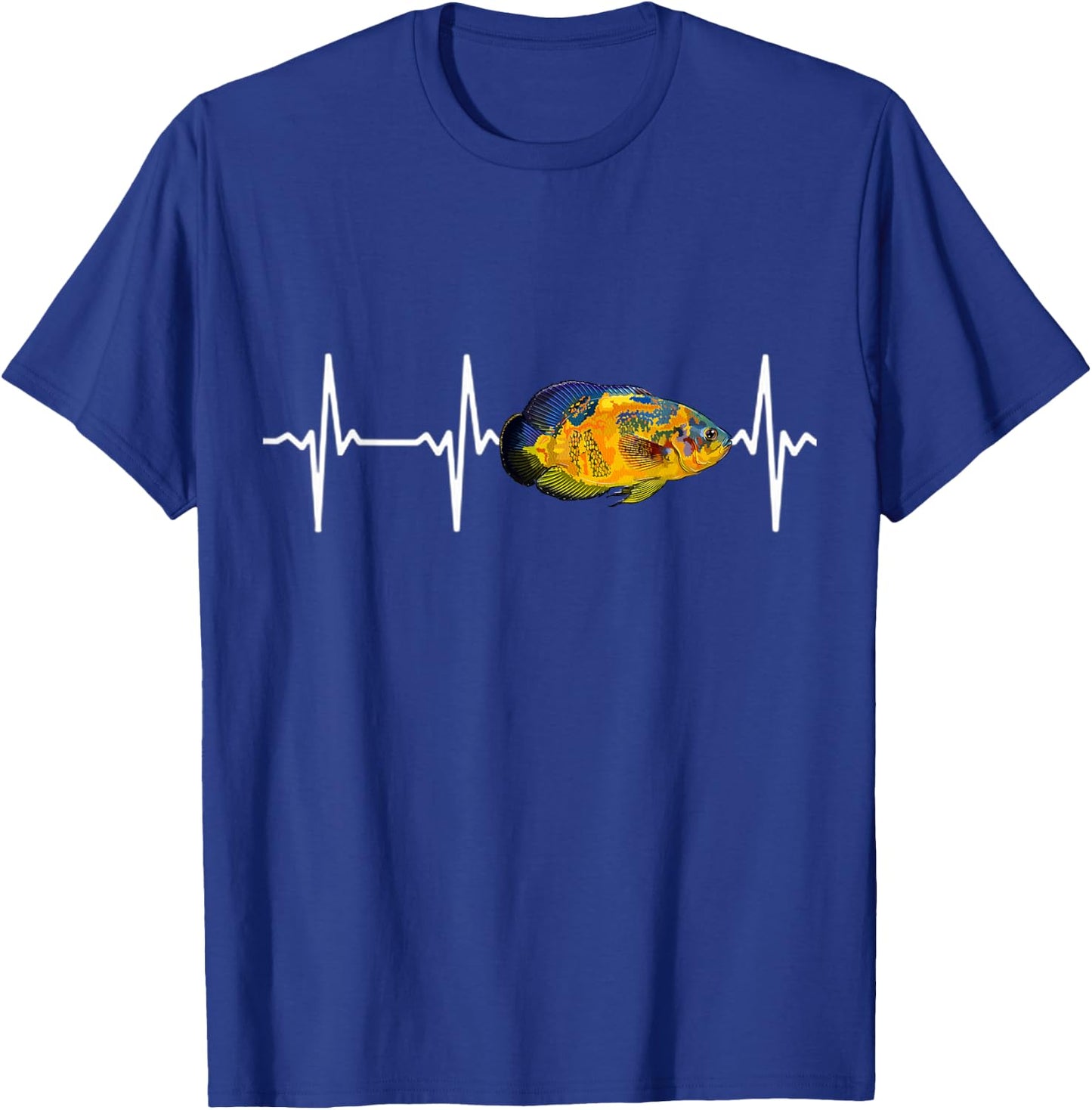 Oscar Fish Heartbeat For Fishkeeping Aquarium Lovers T-Shirt - T-Shirt | Royal