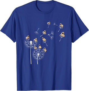 Cute Dog Breed Dog Lover Pet Animal Owner Dandelion Pug T-Shirt - T-Shirt | Royal