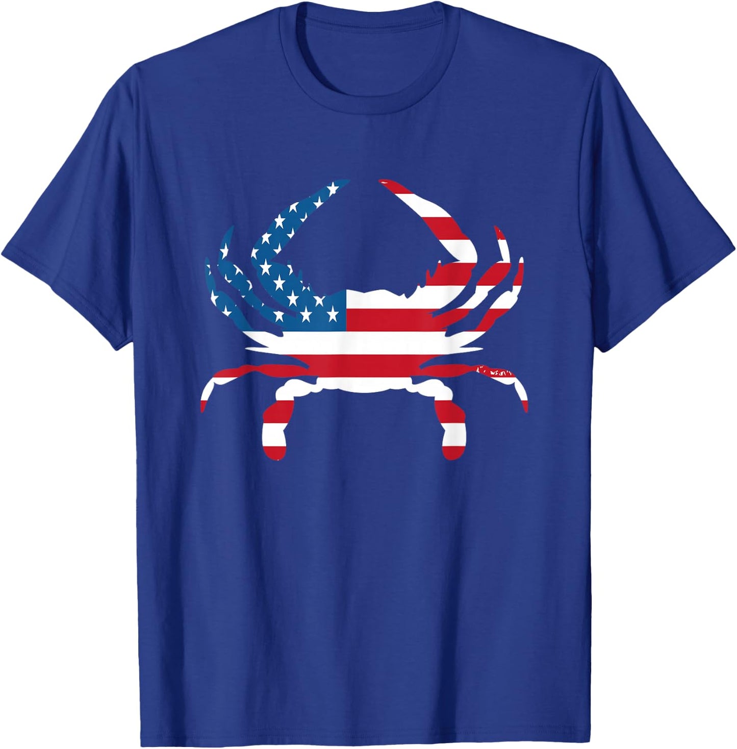 Crab Vintage American Flag T-Shirt - T-Shirt | Royal