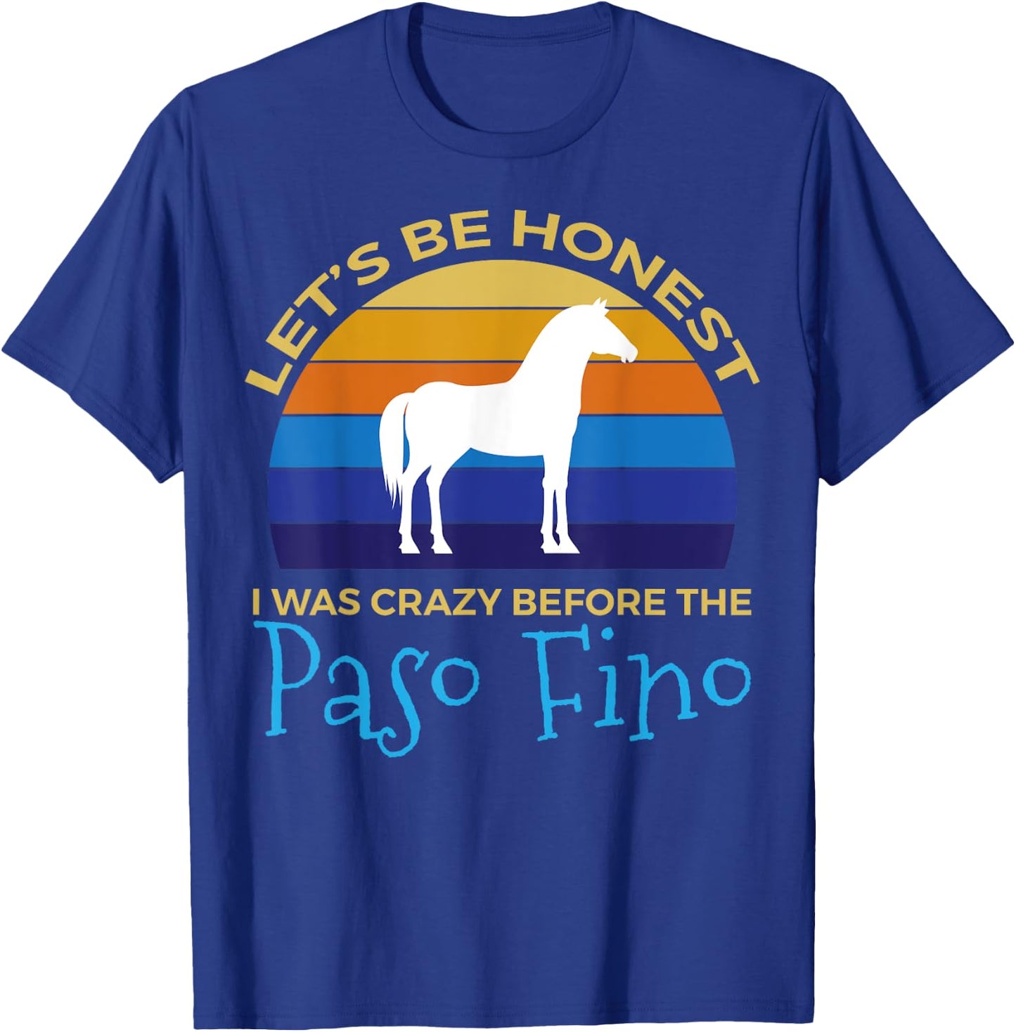 Paso Fino Retro Vintage Apparel - Horse Riders Design T-Shirt - T-Shirt | Royal