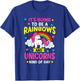 It's Going To Be A Rainbows and Unicorns Day Funny Gift T-Shirt - T-Shirt | Royal