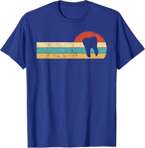 Dentist Retro Vintage Dental Surgeon Mouth Doctor T-Shirt - T-Shirt | Royal