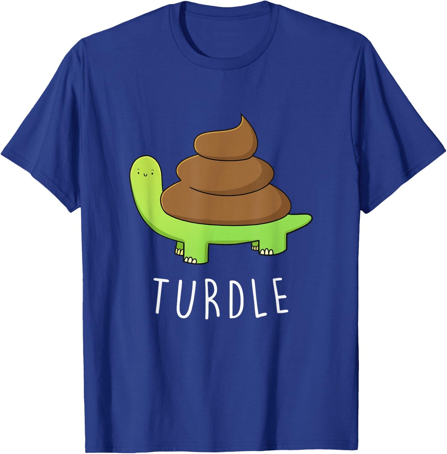 TURDLE Turtle Lover Poop Turd Pun Graphic Humor Novelty Gag T-Shirt - T-Shirt | Royal