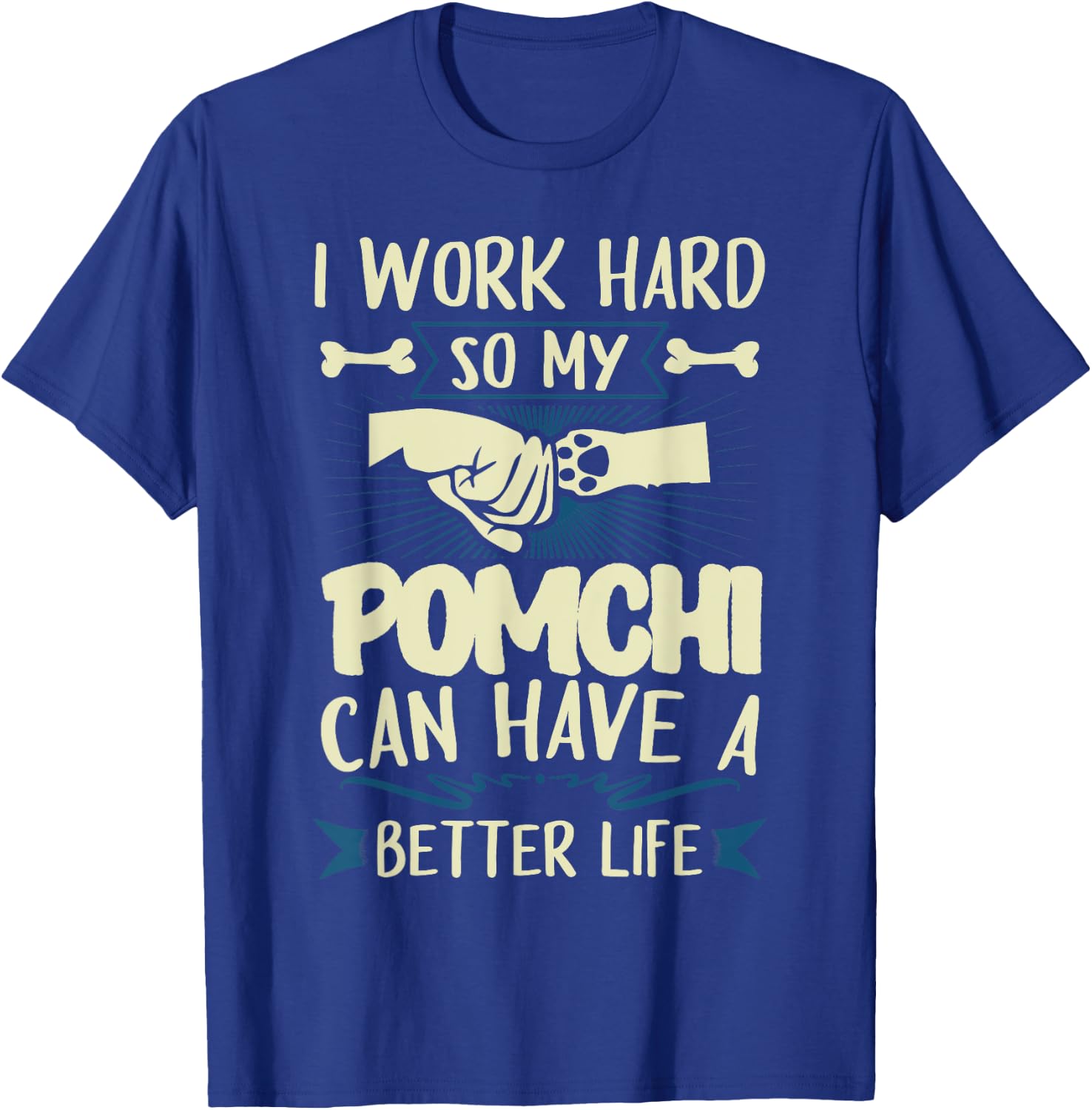 Pomchi Shirt Men Women Dog Mom Dog Lover T-Shirt - T-Shirt | Royal