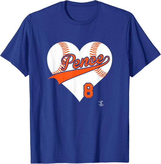 Hunter Pence Baseball Heart Gameday T-Shirt - T-Shirt | Royal