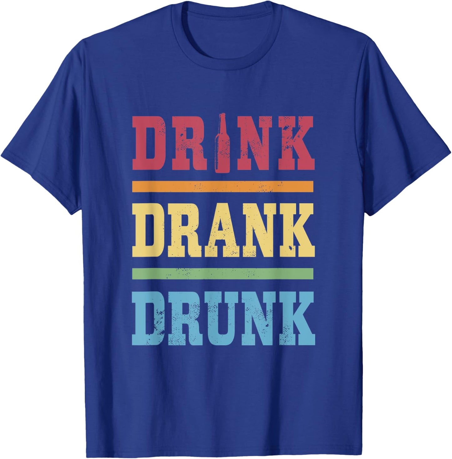 Retro Beer Drinker Drink Drank Drunk Funny T-Shirt - T-Shirt | Royal