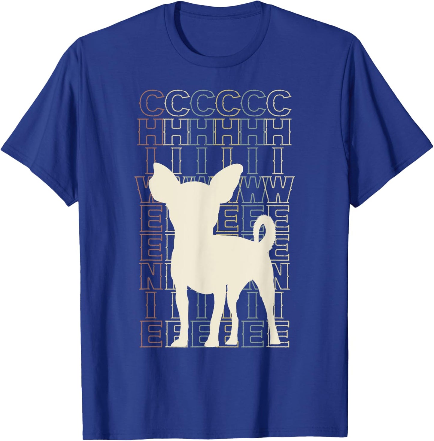 Cute Retro Chiweenie Silhouette Gift design for Chiweenies T-Shirt - T-Shirt | Royal