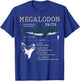 Megalodon Facts Funny Shark Lover T-Shirt - T-Shirt | Royal