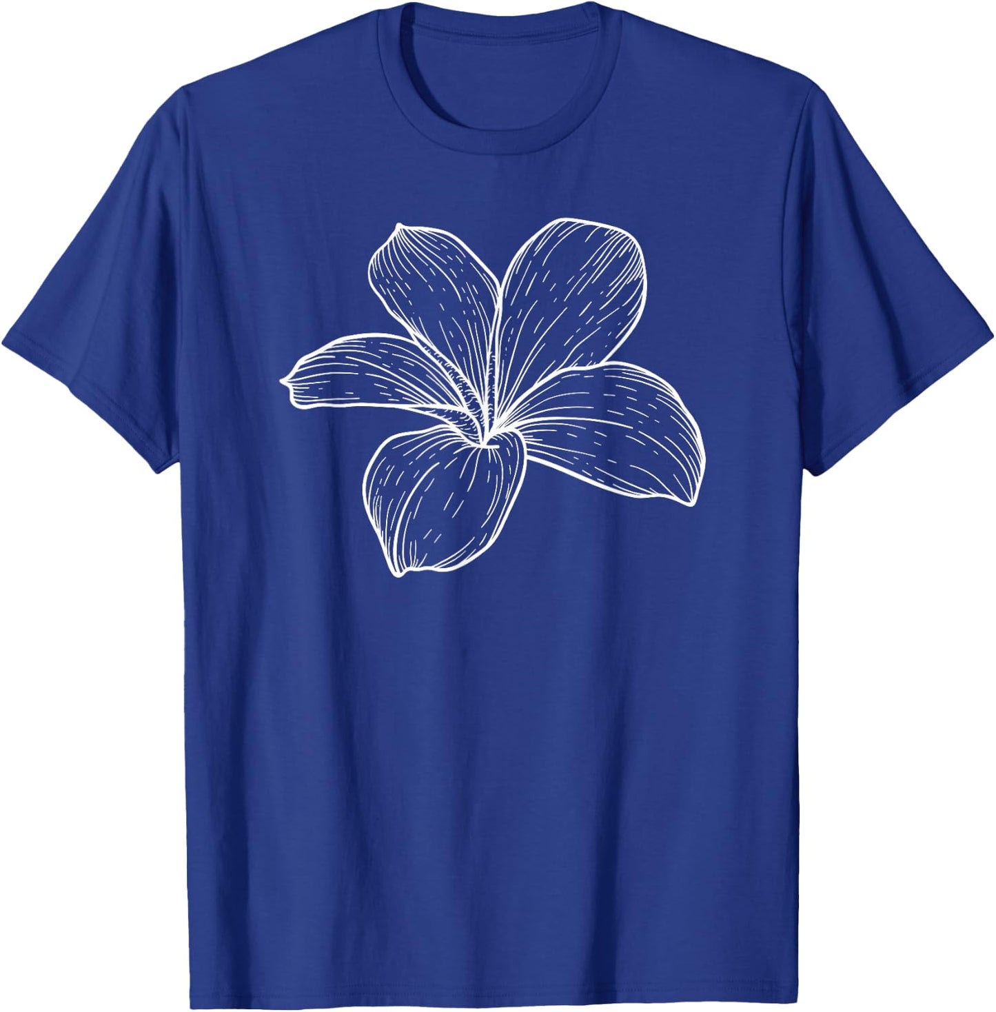 Tropical plumeria (frangipanie) T-Shirt - T-Shirt | Royal