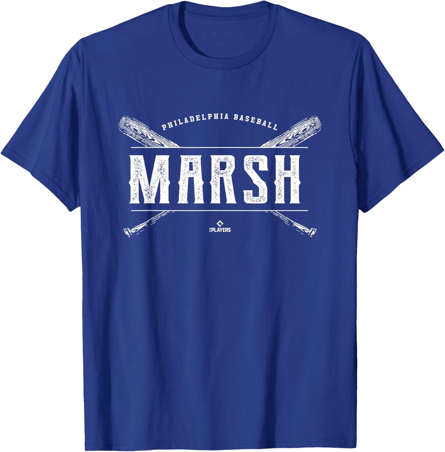 Vintage Baseball Bat Gameday Brandon Marsh Philadelphia T-Shirt - T-Shirt | Royal