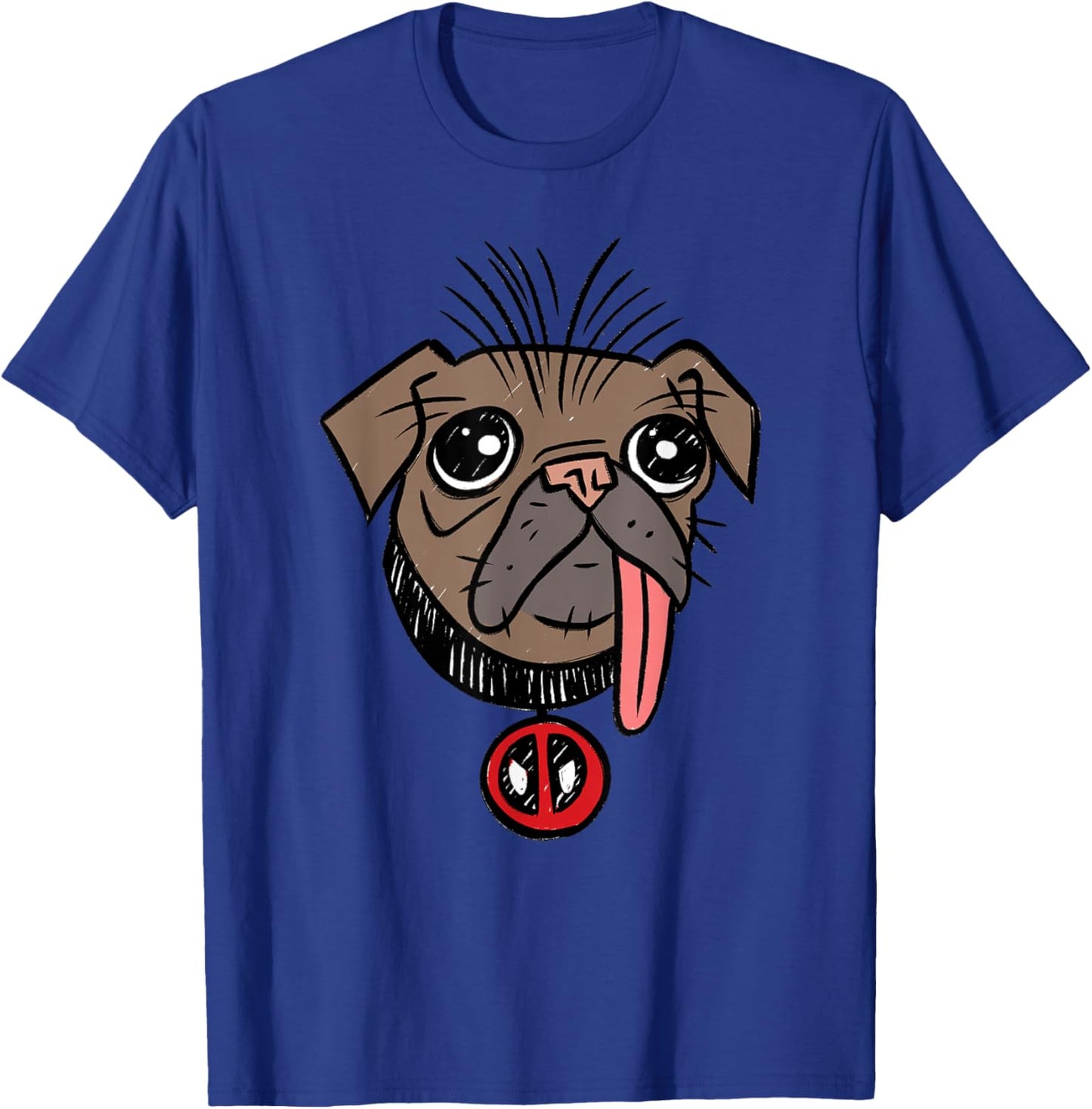 Marvel Studios Deadpool & Wolverine Dogpool Toony Big Head T-Shirt - T-Shirt | Royal