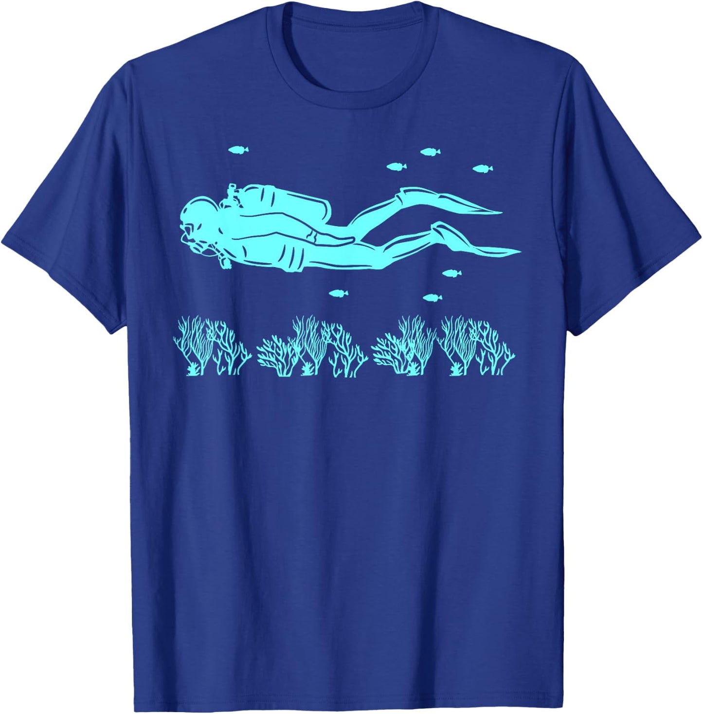 Scuba Diving Underwater Diver Ocean Swimmer Sea Lover T-Shirt - T-Shirt | Royal