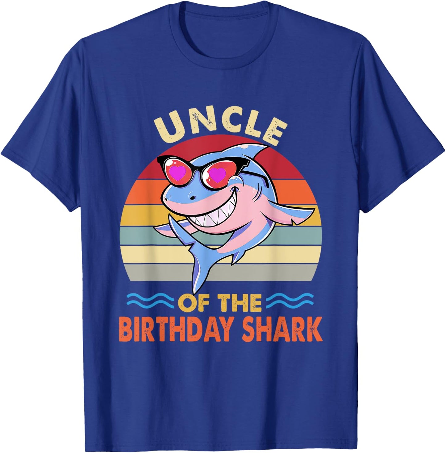 Uncle of the Shark Birthday Matching Family T-Shirt - T-Shirt | Royal