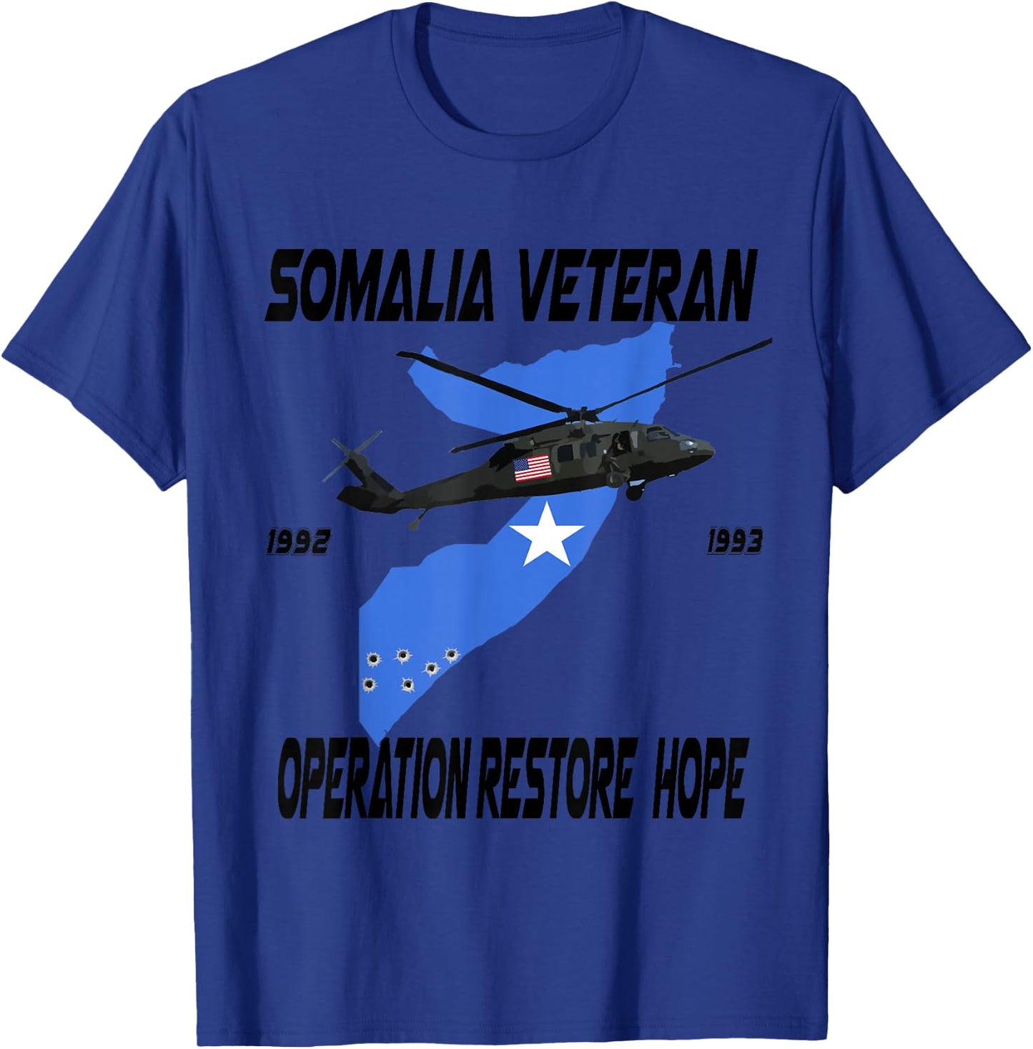 Somalia Veteran Operation Restore Hope Military Veteran T-Shirt - T-Shirt | Royal
