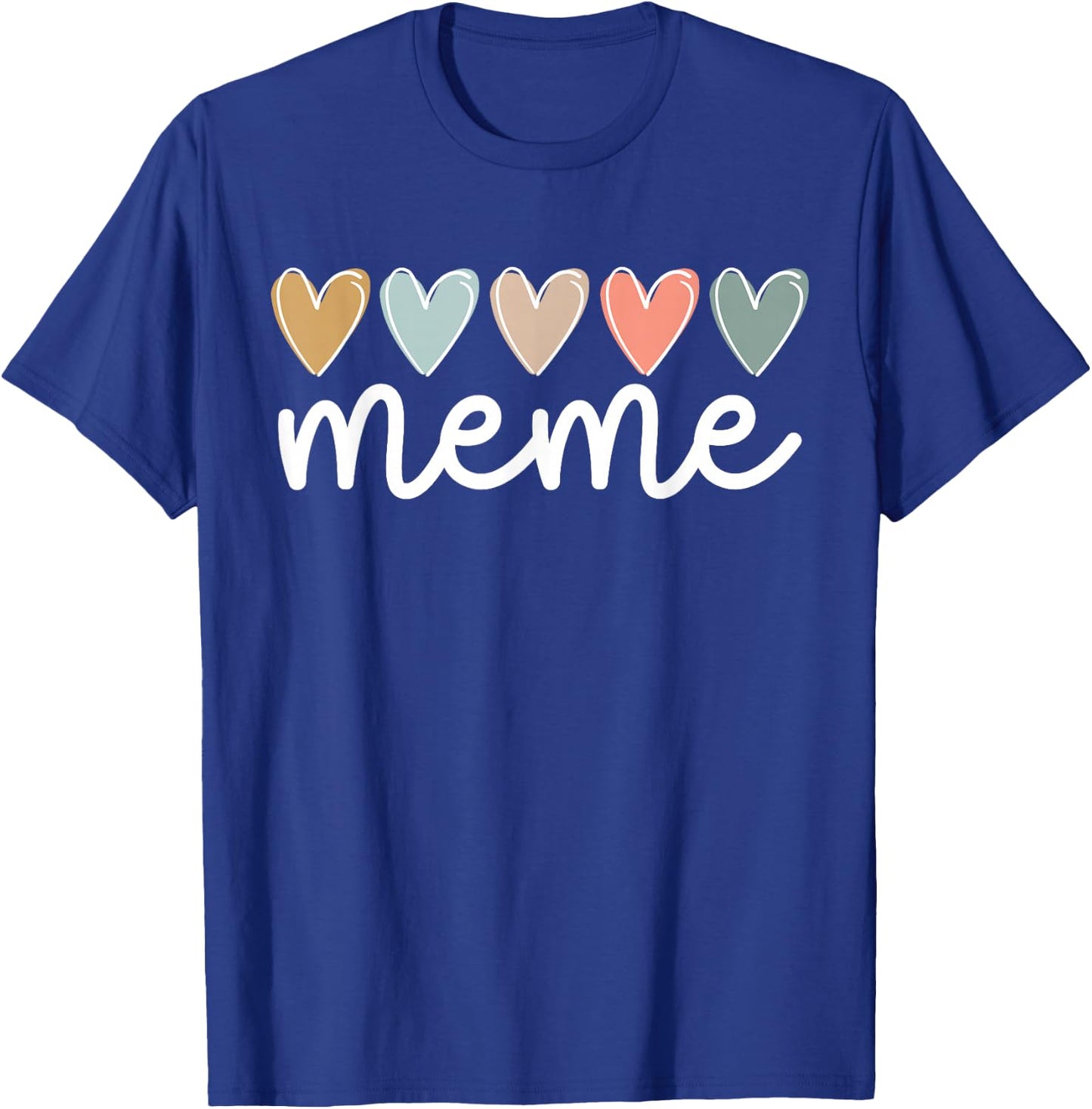 Meme Hearts Meme Grandma Meme Grandmother T-Shirt - T-Shirt | Royal