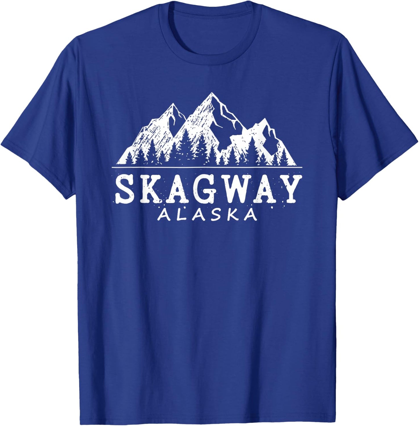 Skagway Alaska Vintage Mountains Nature Souvenir T-Shirt - T-Shirt | Royal