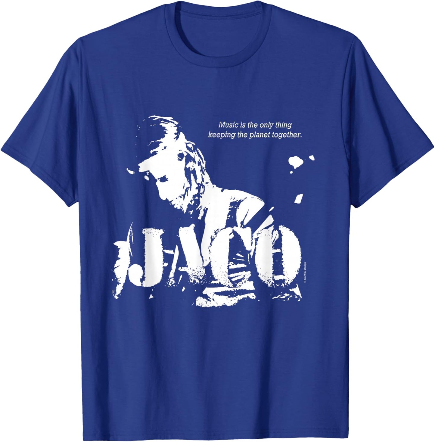 Jaco Jazz Wisdom Bassist Musician (1-color) T-Shirt - T-Shirt | Royal