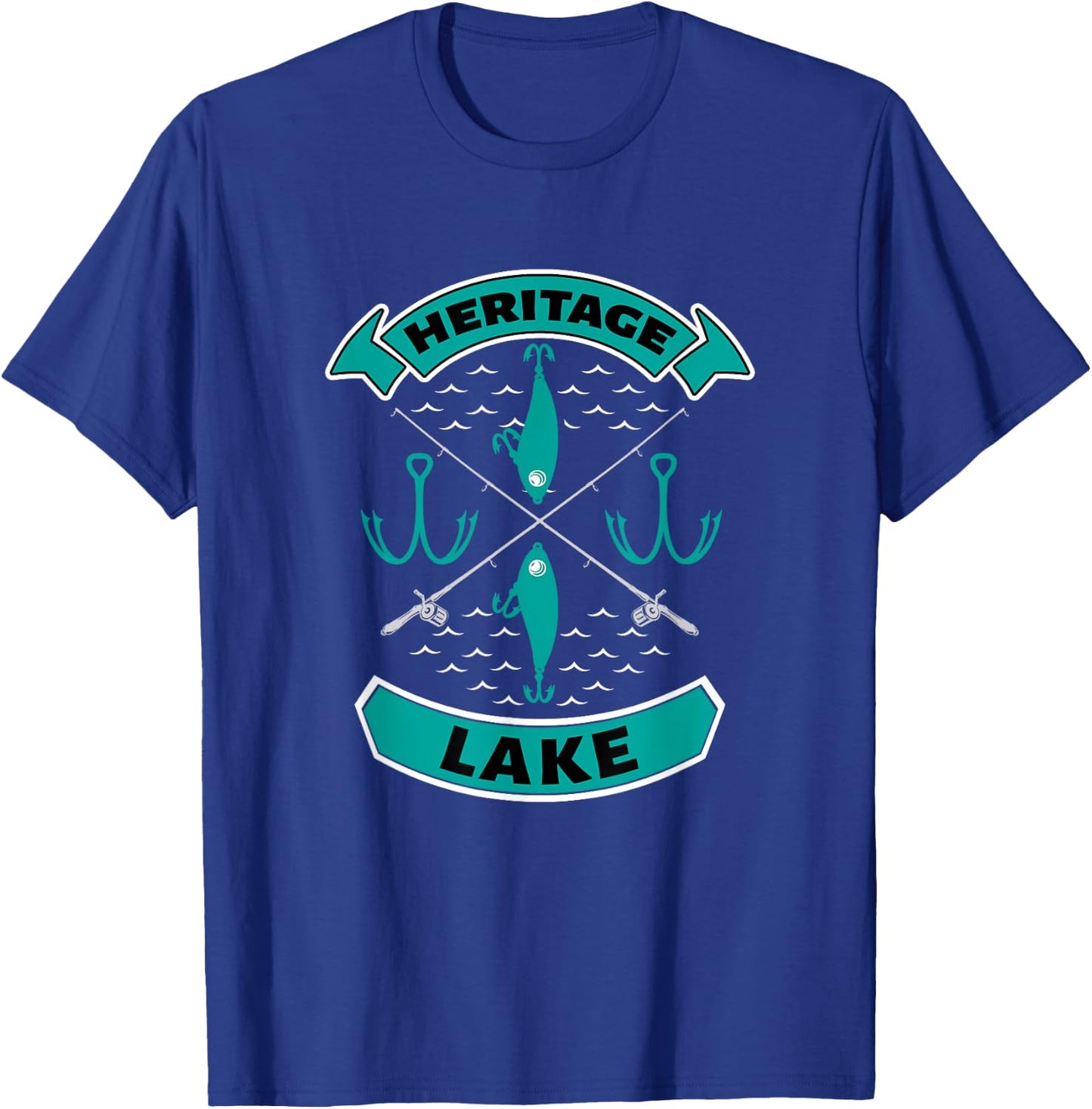 Heritage Lake Indiana Bass Fishing T-Shirt - T-Shirt | Royal