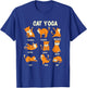 Funny Cat Yoga Poses Kitten Meditation T-Shirt - T-Shirt | Royal