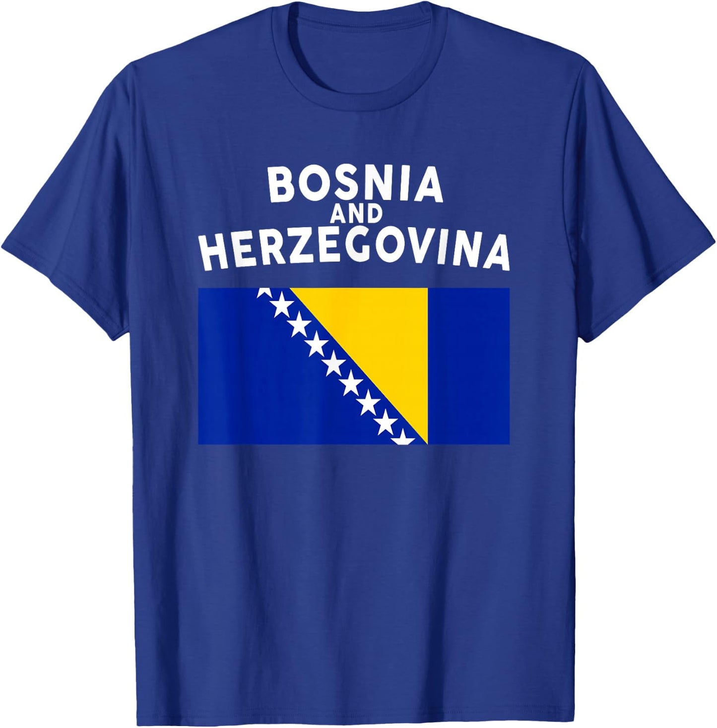 Bosnia & Herzegovina Flag Bosnian Pride Men Women Kids Gifts T-Shirt - T-Shirt | Royal